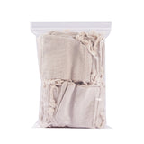 1 Set Cotton Packing Pouches Drawstring Bags, Rectangle, Floral White, 9x8cm, 30pcs/set