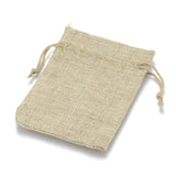 50 pc Burlap Packing Pouches Drawstring Bags, Dark Khaki, 23x17cm