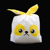 500 pc Kawaii Bunny Plastic Candy Bags, Rabbit Ear Bags, Gift Bags, Two-Side Printed, Yellow, 18x10cm