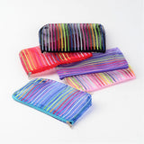 12 pc Mesh Multifunctional Zip Pouches, Cosmetic Bags, Mixed Color, 18.5x11x0.8cm