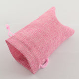 30 pc Polyester Imitation Burlap Packing Pouches Drawstring Bags, Mixed Style, Mixed Color, 180x130mm