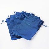 200 pc Rectangle Cloth Bags, with Drawstring, Dark Blue, 17.5x13cm