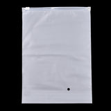 200 pc Frosted PE Jewelry Zip Lock Storage Bags, Portable Jewelry Organizer Pouches, Rectangle, White, 30.5x21.7x0.02cm