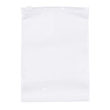 200 pc Frosted PE Jewelry Zip Lock Storage Bags, Portable Jewelry Organizer Pouches, Rectangle, White, 35.2x25x0.02cm