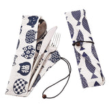 1 Set Portable Tableware Chopsticks Spoon Bag, Cloth Cutlery Storage Bag, Mixed Color, 11.7~12.5x25.5~26x0.15~0.3cm, 1pc/color, 10pcs/set