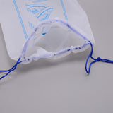 40 pc Makrofol Semi-transparent Drawstring Bag, Dustproof Storage Bags, Rectangle, Deep Sky Blue, 35.5x26.8x0.15cm