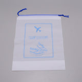 40 pc Makrofol Semi-transparent Drawstring Bag, Dustproof Storage Bags, Rectangle, Deep Sky Blue, 35.5x26.8x0.15cm