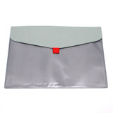 1 pc PVC Meeting File Bag, with PU Leather & Hook and Loop, Rectangle, Gainsboro, 22.6x31.8x0.3cm
