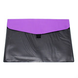 1 pc PVC Meeting File Bag, with PU Leather & Hook and Loop, Rectangle, Dark Violet, 22.6x31.8x0.3cm