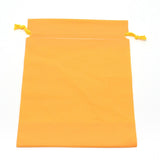 22 pc Rectangle Plastic Frosted Drawstring Gift Bags, with Cotton Cord, for Daily Supplies Storage, Gold, 28.5x20.8x0.15cm