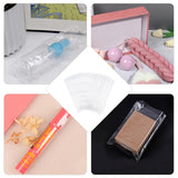 2 Set 200 Pcs Shrink Wrap Bags, 9.8x3 Inch PVC Clear Heat Shrink Wraps Rectangle Shrink Film Bags Small items Treat Bags for Candles Soaps Jars Gifts Small Cosmetic Bottle