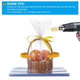50 pc 50Pcs PVC Heat Shrink Bags, 14x18inch Clear Rectangle Shrink Wrap Bags Cellophane Wrap for Packagaing Gift Baskets