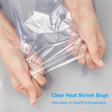 50 pc 50Pcs PVC Heat Shrink Bags, 14x18inch Clear Rectangle Shrink Wrap Bags Cellophane Wrap for Packagaing Gift Baskets