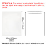 50 pc 50Pcs PVC Heat Shrink Bags, 14x18inch Clear Rectangle Shrink Wrap Bags Cellophane Wrap for Packagaing Gift Baskets