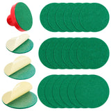Craspire 18Pcs 3 Style Air Hockey Mallet Felt Pads Replacement, Air Hockey Pushers Pad, Self Adhesive FeLt Sticker, Flat Round, Dark Green, 59~94x2mm, 6pcs/style
