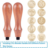 Wax Seal Stamp Set, 10PCS Animal Theme