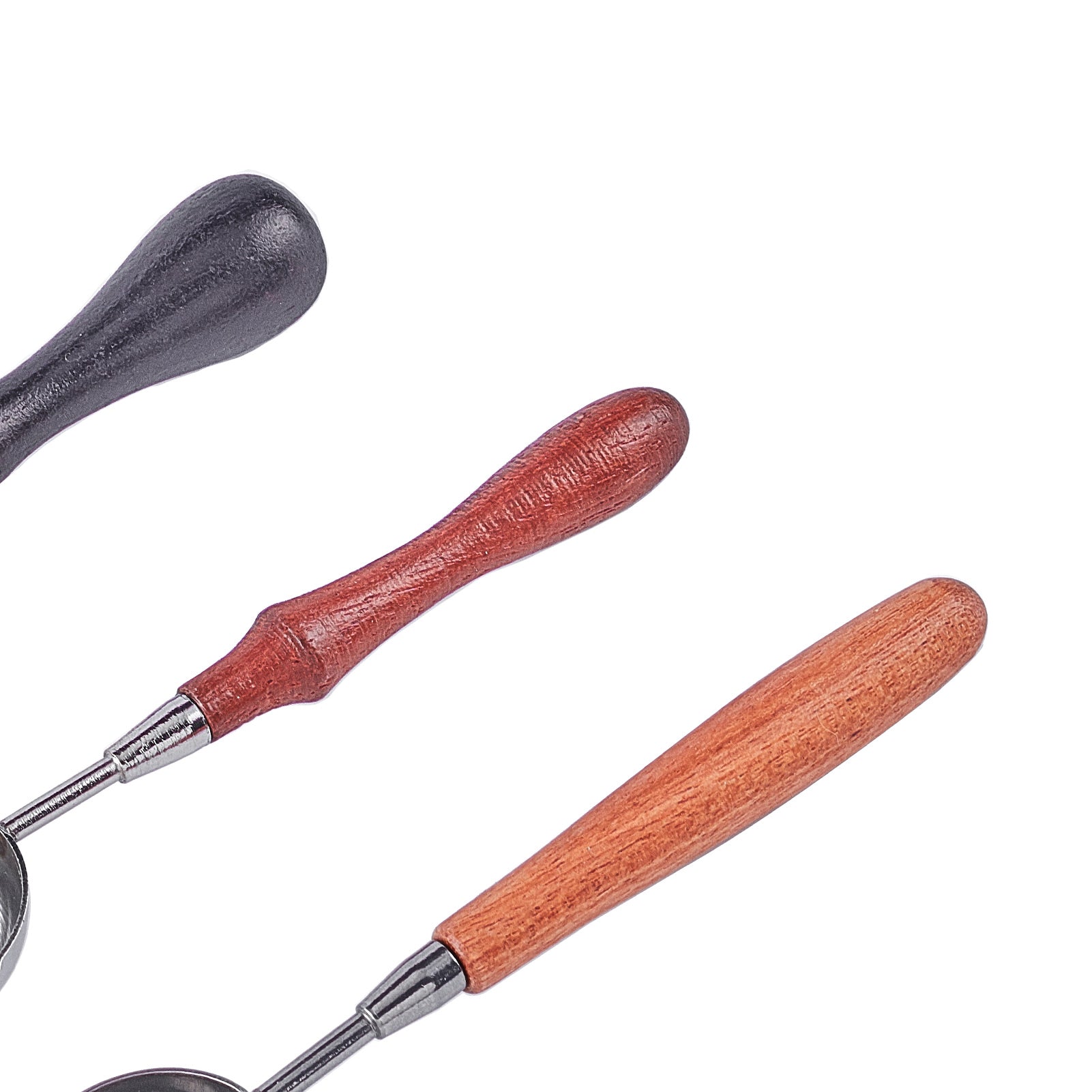 3 PCS Different Colors Wooden Handle Wax Seal Melting Spoon