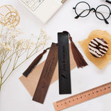 CRASPIRE 1 set Rosewood & African Blackwood Bookmarks Set, Laser Engraving, Rectangle with Word Every adventure we take is just another chapter in our story & Enjoy the next chapter, Study Supplies Pattern, 148x25mm, 2pcs/set