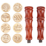 Insect Plant Series Wax Seal Stamp Set(8 Heads+ 2 Handle)