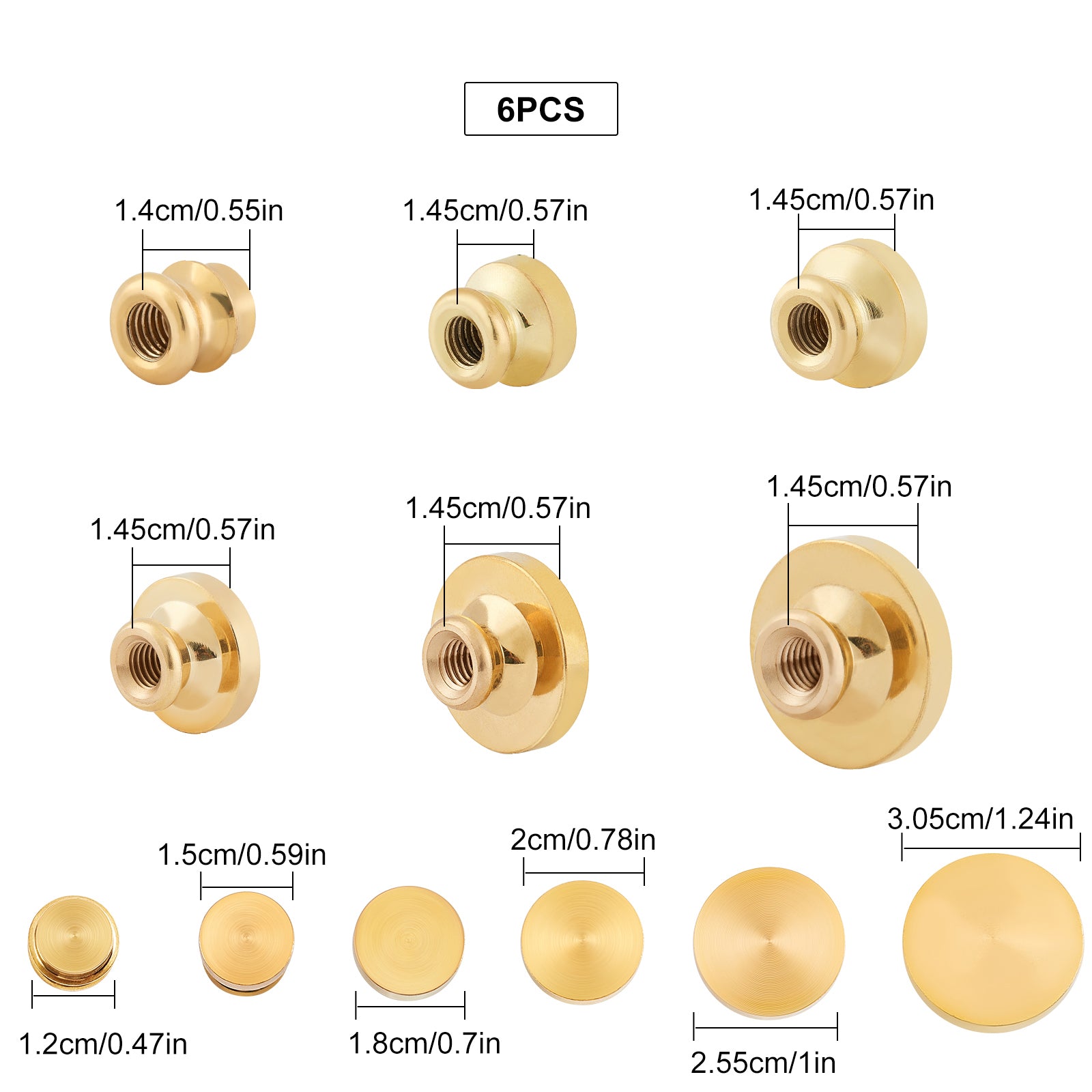 CRASPIRE 6PCS Wedding Wax Seal Stamp Head Set