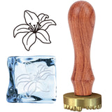 Flower Ice Stamp Wood Handle Wax Seal Stamp
