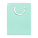 10 pc Kraft Paper Bags, with Handles, Gift Bags, Shopping Bags, Rectangle, Aquamarine, 16x12x5.9cm