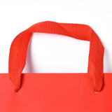 10 pc Kraft Paper Bags, with Handles, Gift Bags, Shopping Bags, Rectangle, Red, 28x20x10.1cm