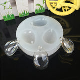 DIY Silicone Pendant Molds, Resin Casting Molds, For UV Resin, Epoxy Resin Jewelry Pendants Making, teardrop, White, 67x11mm, Hole: 2.5mm, Drop: 28~29x21mm