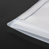 10 pc PEVA Waterproof Translucent Ziplocking Bag, Reusable Food Storage Bags, for Meat Fruit Veggies, White, 120x216x3mm