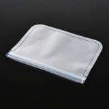 10 pc PEVA Waterproof Translucent Ziplocking Bag, Reusable Food Storage Bags, for Meat Fruit Veggies, White, 170x230x3mm