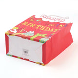 12 pc Paper Bags, with Handles, Gift Bags, Shopping Bags, Birthday Party Bags, Rectangle, Red, 27x21x11cm