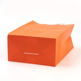 12 pc Pure Color Kraft Paper Bags, Gift Bags, Shopping Bags, with Paper Twine Handles, Rectangle, Orange Red, 33x26x12cm