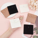 1 Bag 3 Colors 6PCS Velvet Wedding Ring Case Slim Engagement Pouch Bride & Groom Jewelry Storage Handmade with Snap Button for Minimalist Coin Pouch SD Card Holder Wallet and Cash Organizer