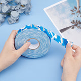 Craspire 1 Roll Bockey Masking Tape, Adhesive Tape Textured Polyester, for Bockey Packaging, Blue, 91~100.5x24.5~25mm