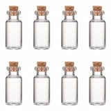 200 pcs Glass Jar Glass Bottles, with Cork Stopper, Wishing Bottle, Bead Containers, Clear, 35x16mm, Capacity: 4ml(0.13 fl. oz), Bottleneck: 10mm in diameter