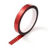 Craspire Laser Shining PET Plastic Scrapbook Decorative Adhesive Tapes, Red, 0.59 inch(15mm), 50m/roll