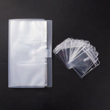 2 Set Transparent Jewelry Organizer Storage Books, Jewelry Storage Album with 50Pcs Zip Lock Bags, Holder for Rings Earring Necklaces Bracelets, Rectangle with 84Pcs Grids, Clear, Book: 20.7x11.1x2.5cm