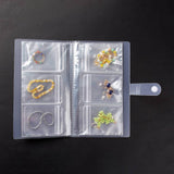 2 Set Transparent Jewelry Organizer Storage Books, Jewelry Storage Album with 50Pcs Zip Lock Bags, Holder for Rings Earring Necklaces Bracelets, Rectangle with 84Pcs Grids, Clear, Book: 20.7x11.1x2.5cm