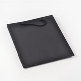 10 pc Rectangle Kraft Paper Bags, Gift Bags, Shopping Bags, with Nylon Cord Handles, Black, 20x15x6cm