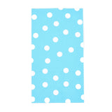 100 pc Polka Dot Pattern Eco-Friendly Kraft Paper Bags, Gift Bags, Shopping Bags, Rectangle, Light Blue, 24x13x8cm