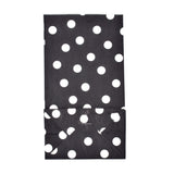 100 pc Polka Dot Pattern Eco-Friendly Kraft Paper Bags, Gift Bags, Shopping Bags, Rectangle, Black, 24x13x8cm