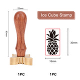 Fire Pattern Ice Stamp Wood Handle Wax Seal Stamp