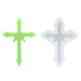 Cross Shape DIY Silicone Molds, Resin Casting Molds, For UV Resin, Epoxy Resin Jewelry Making, White, 38.5x28.5x7mm, Inner Size: 34x24mm
