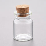100 pcs Glass Bead Containers, with Cork Stopper, Wishing Bottle, Clear, 2.2x3cm, Capacity: 5ml(0.17 fl. oz)