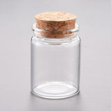 30 pcs Glass Bead Containers, with Cork Stopper, Wishing Bottle, Clear, 3.7x5cm, Capacity: 30ml(1.01 fl. oz)