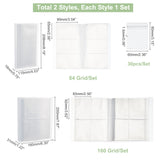 1 Bag Anti Oxidation Jewelry Storage Book Sets, 84/160 Grids Transparent Organizer Book with 60pcs 2.3x3.1 Portable Travel Insert Pockets Resealable Ziplock Bags for Earring Bracelet Necklace
