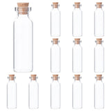 1 Set 10ML Mini Glass Jars Bottles with Cork Stopper Wish Bottle Message Bottle Spell Jars Mini Witchcraft Bottle for Arts Crafts Decoration Weddings Party Favors, 16x50mm/0.6x1.9inch, 12pcs