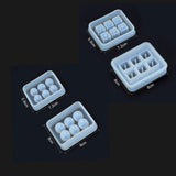 DIY Silicone Molds, Resin Casting Molds, For UV Resin, Epoxy Resin Jewelry Making, White, 72~82x60~71x3mm, 4pcs/set