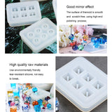 DIY Silicone Molds, Resin Casting Molds, For UV Resin, Epoxy Resin Jewelry Making, White, 72~82x60~71x3mm, 4pcs/set