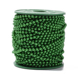 1 Roll Acrylic Imitation Pearl Beaded Trim Garland Strand, Great for Door Curtain and Wedding Decoration DIY Material, Green, 5mm, about 30m/roll